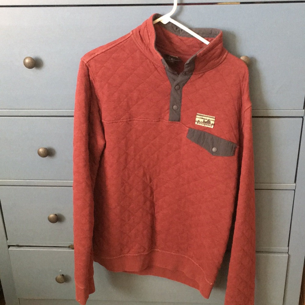 Patagonia Quilted snap t oxblood red